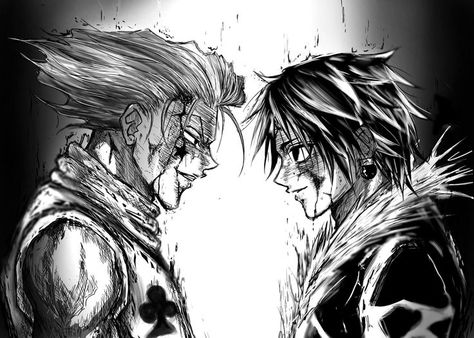 Hisoka vs Chrollo Yoshihiro Togashi, Naruto Vs Sasuke, 5 Anime, Hunter Anime, Hunter X Hunter, Tokyo Ghoul, Anime Drawings, Anime Wallpaper, Manga Anime