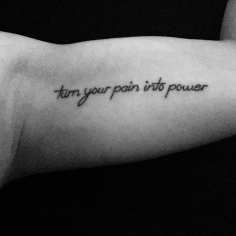 Small Inner Bicep Tattoo Men, Inner Arm Tattoos For Women Bicep Quotes, Inner Bicep Tattoo Women Quotes, Small Tattoos Arm, Arm Quote Tattoos, Inside Of Arm Tattoo, Mangas Tattoo, Hope Tattoo, Inner Arm Tattoos