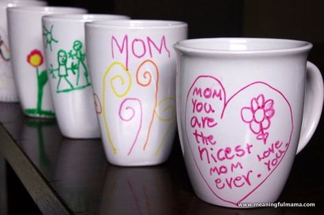 Mug Ideas, Kids Craft Room, Homemade Mothers Day Gifts, Wood Monogram, Diy Mugs, Mothers Day Crafts For Kids, Mom Diy, Crafty Kids, Mother's Day Mugs