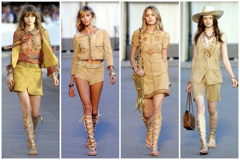 Chanel Resort 2011 Knee-High Gold Gladiator Sandals Knee High Gladiator Sandals, Gold Gladiator Sandals, Chanel Resort, Gladiator Sandals, Fancy Dress, Knee High, Kimono Top, Flash, Cover Up