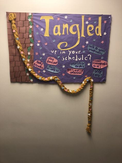 Rapunzel Bulletin Board Ideas, Tangled Door Decs, Tangled Bulletin Board, Tangled Hallway Decorations, Tangled Homecoming Theme, Tangled Homecoming, Tangled Hoco, Rapunzel Theme, Ra Inspiration