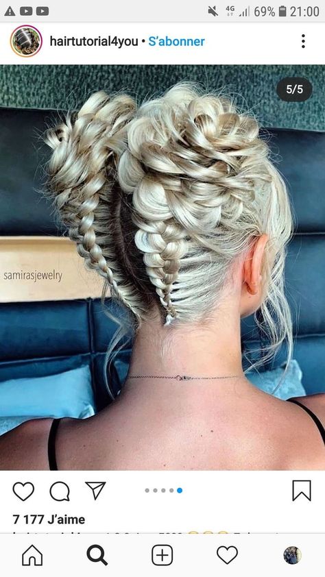 Fantasy Braids Short Hair, Hair Styles Ideas, Cheerleading Hairstyles, Rave Hair, Easy Everyday Hairstyles, Styles Ideas, Hair Creations, Hot Hair Styles, Festival Hair