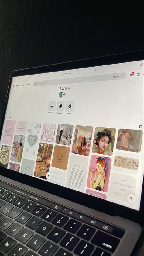 Pinterest Laptop Aesthetic, Pinterest On Laptop Aesthetic, Online Shopping Aesthetic Laptop, Pinterest Home Page Aesthetic, Libra Mood Board, Pinterest Home Page, Pinterest Board Names, Laptop Aesthetic, Create Name