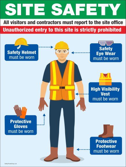 Site Safety 2 | Safety Poster Shop Construction Site Safety Posters, Site Safety Signs, Safety Ppe Posters, Construction Safety Signs Free Printable, Poster K3 Safety, Home Safety Poster, Safety First Poster, Safety Cartoon, Safety Pictures