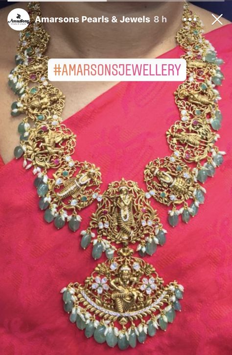 Dashavataram Long Haram, Dashavatara Jewellery, Dhasavatharam Gold Necklace, Dasavatharam Jewellery, Dashavataram Necklace, Dasavatharam Necklace, Ruby Jewelry Necklaces, Gold Temple Jewellery, Fancy Jewelry Necklace