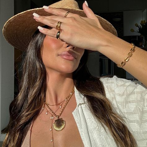 Ready, set, gold ✨ #goldjewelry #waterresistantjewelry #goldrings #goldnecklaces