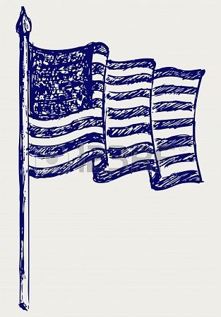 flag American Flag Sketch, Flag Sketch, American Flag Drawing, Flag Drawing, Flag Vector, America Flag, Sketches Easy, Illustration Sketches, Styled Stock