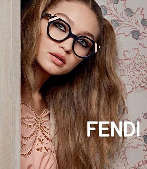 1ST LOOK: Bella and Gigi Hadid for Fendi Spring Summer 2017 Campaign Advertisement Campaign, Fendi Eyewear, Vittoria Ceretti, Devine Design, Bella Gigi Hadid, Funky Glasses, Glasses Fashion Women, Fendi Accessories, Eye Glasses Frames