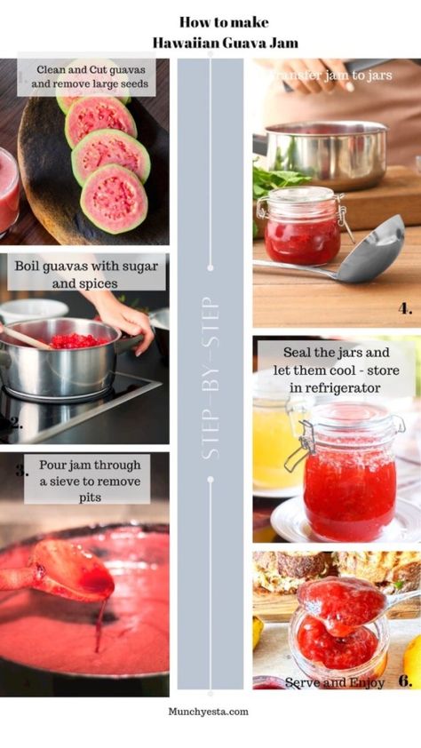 Guava Recipes Healthy, Guava Jam Recipe, Vegan Jam, Hawaii Recipes, Old Hawaii, Guava Recipes, Guava Jam, Bread Biscuits, Completely Delicious