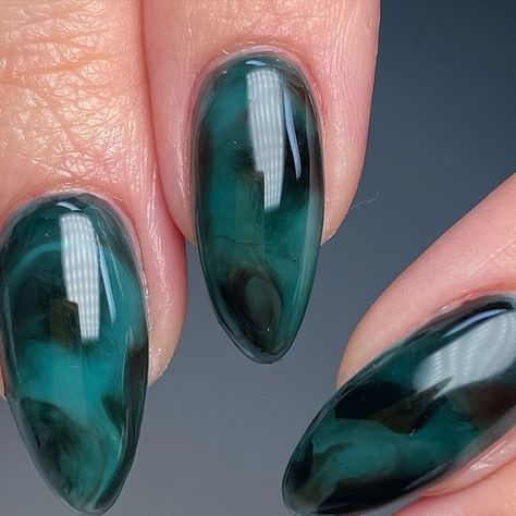 𝐉𝐚𝐬𝐦𝐢𝐧𝐞 on Instagram: "Teal tortie/marble !?! 🩵💚😍 who wants a tutorial?  #nails #teal #tealnails #nailinspiration #marblenails #tortoisenails marble nails tortoise nails #shellnails #greennails #bluenails" Nails Teal Green, Green Tortoise Nails, Winter Marble Nails, Teal And Brown Nails, Teal Marble Nails, Marble Green Nails, Blooming Gel Designs, Dark Teal Nails, Tortie Nails