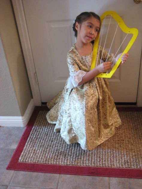 St. Cecilia costume. This is my Cecilia's favorite so far. Zelie Martin, St Cecilia, All Saints Day, Costume Designer, All Saints, Happy Thanksgiving, Halloween Costumes, Sleeveless Dress, Thanksgiving