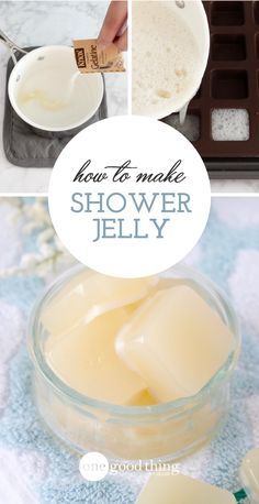 Learn how to make your own homemade "shower jelly." This jello-like soap will leave your skin stronger, softer, and smelling great! Shower Jelly, Jelly Soap, Shower Jellies, Săpunuri Handmade, Diy Kosmetik, Diy Spa, Homemade Bath Products, Homemade Soap, Diy Body