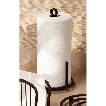 InterDesign York Lyra Paper Towel Holder for Kitchen Countertops, Bronze Vertical Paper Towel Holder, Towel Holder Stand, Kitchen Roll Holder, Countertop Organization, Kitchen Details, Kitchen Paper Towel, Kitchen Paper, Cling Film, Kitchen Roll