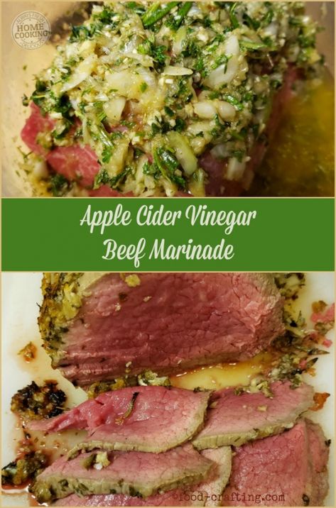 Experimenting with an apple cider vinegar #marinade for a #beef roast.  This version leans towards "Italian" flavors but you could easily vary a few ingredients for an Asian version.  Soy sauce, grated ginger, a few drops of sesame oil. #applecider #vinegar #marinade Apple Cider Vinegar Marinade, Microwave Apple, Drinking Apple Cider Vinegar, Apple Cider Vinegar Remedies, Vinegar Benefits, Steak Marinade Recipes, Beef Marinade, Apple Cider Vinegar Drink, Beef Roast