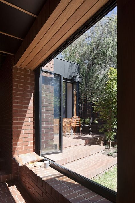 Window Seat Hunting For George, Brick Houses, House Addition, Covered Walkway, Melbourne Cbd, Melbourne House, Comfortable Home, The Cloisters, Bedroom With Ensuite