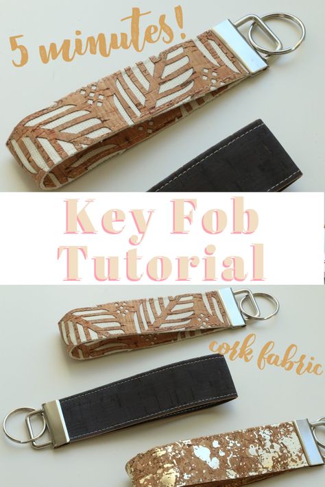 Key Fob Tutorial, Diy Key Fob, Melanie Ham, Key Fobs Diy, Cork Diy Projects, Cork Accessories, Cork Purse, Cork Projects, Cork Diy