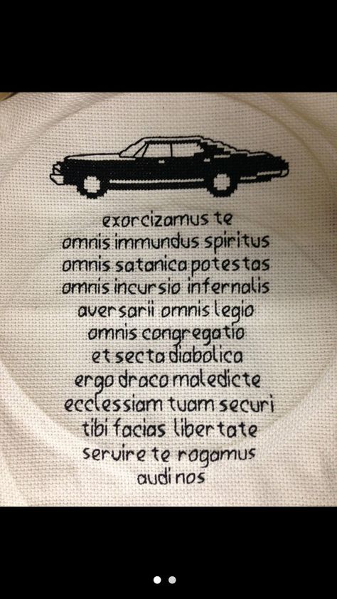 Supernatural Cross Stitch, Supernatural Crafts, 1967 Chevy Impala, Geeky Cross Stitch, Geek Cross Stitch, Geeky Craft, Beaded Cross Stitch, Learn Embroidery, Cross Stitches