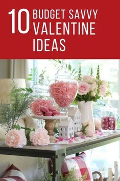 Festive Punch, Valentine Day Table Decorations, Saint Valentin Diy, Valentines Bricolage, Valentine Centerpieces, Valentine Table Decorations, Diy Valentine's Day Decorations, Valentine Dinner, Valentine's Day Decor