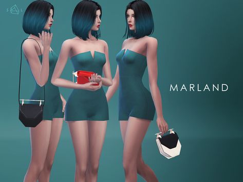 Sims 4 Shoulder Bag, Horn Earrings, Sims Community, Sims 4 Cc Finds, Print Swimsuit, Bag Trends, Printed Shift Dress, The Sims Resource, Sims Resource