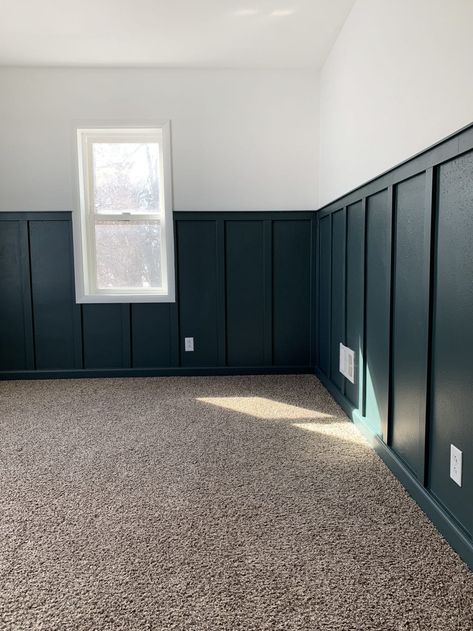 Dark Board And Batten Dining Room, Board And Batten Wall Iron Ore, Kids Room Board And Batten, Black Batten Board Wall, Board And Batten Window Wall, Dark Board And Batten Wall, Faux Board And Batten Wall, Julia Marcum, Dröm Hus Planer