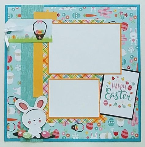 Easter Layouts Scrapbook Pages, Easter Scrapbook Ideas, Easter Scrapbook Pages, Easter Scrapbook Layouts Ideas, Easter Scrapbook Layouts, Easter Scrapbooking, Autumn Scrapbook, Spring Scrapbook, Easter Scrapbook