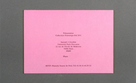 Loewe SS11 Fashion Invite, Fashion Week Invitation, Jewellery Branding, Fashion Invitation, Event Invitation Design, Invitation Letter, Socks Packaging, 2011 Fashion, Creative Invitations