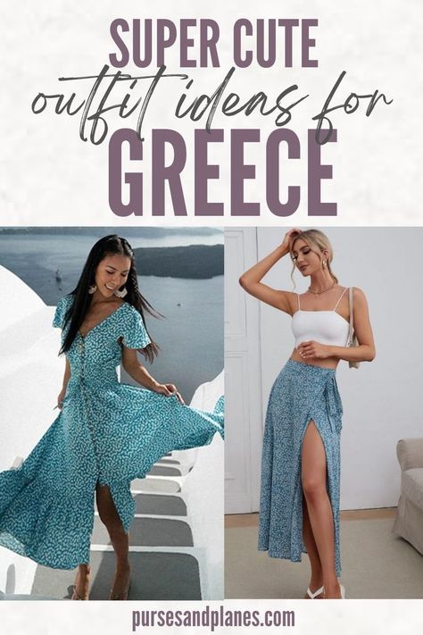 Outfits For Greece, Mamma Mia Movie, Greece Outfit Ideas, Greece Travel Outfits, Long White Maxi Dress, Las Vegas Outfit, Trip To Greece, Greece Outfit, Greece Trip