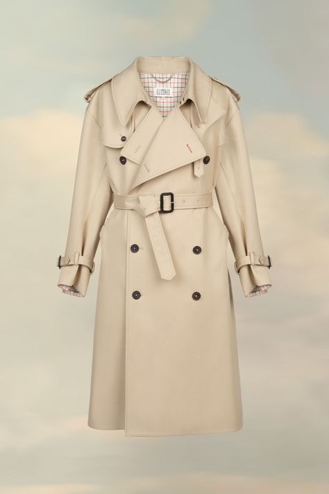 Cotton Trench Coat | Maison Margiela Cotton Trench Coat, Oversized Trench Coat, Uniqlo, Online Boutique, Double Breasted, Pure Cotton, Trench Coat, Ready To Wear, Coats Jackets