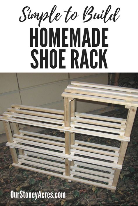 Homemade shoe rack