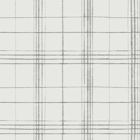 Farmhouse Plaid Wallpaper in Taupe and Charcoal from the Simply Farmhouse Collection by York Wallcoverings Twilled Plaid Wallpaper, Farmhouse Wallpaper, Wallpaper Warehouse, Plaid Wallpaper, York Wallpaper, W Wallpaper, York Wallcoverings, Woven Wallpaper, Simple Wallpapers