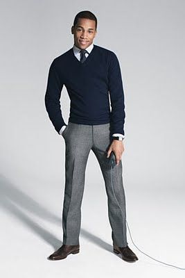 navy sweater, shirt and tie combo Slacks Outfit, Interview Outfit Men, Sweater Outfits Men, Stil Masculin, Interview Attire, Vision Book, Mens Slacks, Mens Fashion Sweaters, Fashion Network