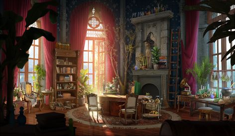 Headmistress Office, Monster Inspiration, Hp Universe, City Ideas, Victorian Vampire, Apocalypse Art, Fantasy Rooms, Building Art, Fantasy House