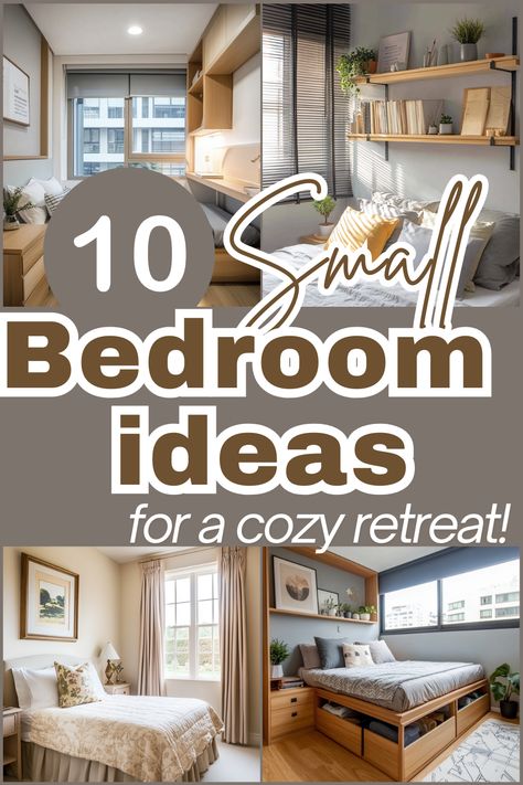 Struggling with a small bedroom? These space-saving ideas and clever designs will transform your space into a stylish retreat! Read more now. 
#SmallSpaces #BedroomDecor #TinyHomes #OrganizeYourSpace #DesignInspiration High Shelves In Bedroom, Small Bedroom Inspirations Modern, Bedroom En Suite Ideas, Bedroom Den Ideas, Spare Bedroom Small, Small Bedroom With Full Size Bed Ideas, What To Do With Extra Bedroom, Room Space Saving Ideas Bedroom, Small Bedroom Office Ideas Space Saving