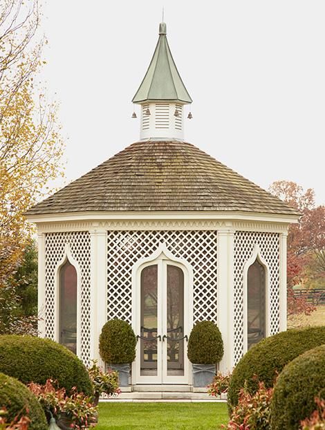 Kentucky: Historic Houses and Horse Farms – Garden & Gun Farm Gazebo, Pretty Landscaping, Garden Follies, Open Gazebo, Garden Folly, Tiny Cottages, Large Gazebo, Hot Tub Gazebo, Moorish Design