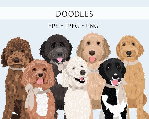 Dog Vector Art, Dog Patterns, Dog Clip Art, Dog Sketch, 강아지 그림, Dog Vector, Dog Clip, Dog Logo, Poodle Mix