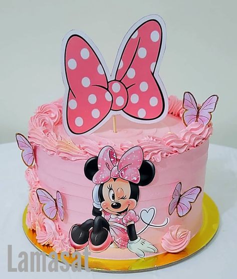 Pastel Mini Mouse, Pastel Minnie Mouse, Cake Decorated With Fruit, Mickey Mouse Birthday Cake, Pastel Mini, Bolo Minnie, Minnie Mouse Cake, Cake Photography, Baby Birthday Cakes