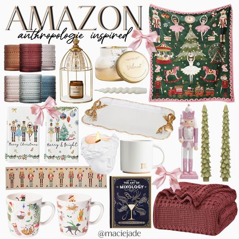 Amazon Anthropologie inspired finds 🎀✨🫶🏻 Great Christmas gift ideas! Anthro style on a budget 💅🏻 Comment “gift guide” to shop! 🫶🏻 #anthropologie #anthrohome #anthrostyle #amazonfinds #amazonholiday #amazonhome #holidaydecor #giftguide Great Christmas Gift Ideas, Amazon Gift Ideas, Anthro Style, Anthropologie Inspired, Style On A Budget, Amazon Fashion Finds, Fashion Must Haves, Fashion Collage, Amazon Gifts