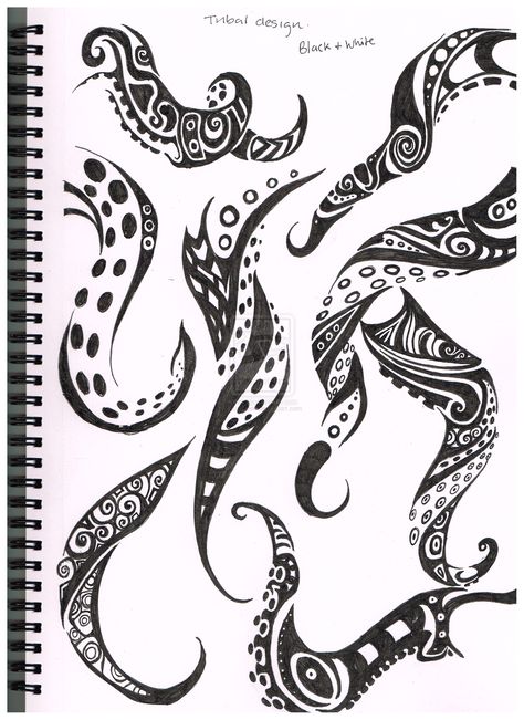 Tentacle by Eunyeou on deviantART Mermaid Tail Tattoo, Tentacle Tattoo, Anime Tentacle, Tattoo Octopus, Octopus Tattoo Sleeve, Wild Magic, Stencil Letters, Tim Burton Style, Magic Tattoo