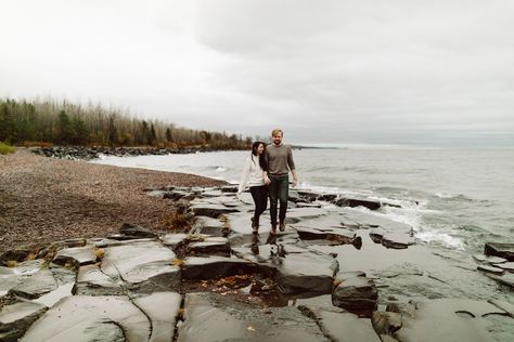 Duluth Engagement Photos, Duluth Minnesota Fall, Dresses For Engagement Pictures, Photos In The Rain, Engagement Photography Tips, Dress For Engagement, Minnesota Fall, Two Harbors, Fall Engagement Photos