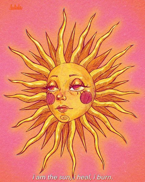 ᒪᑌᒪᑌᒪE 🌞 | burn their fcking eyes 🌞 . Version tattoo dispo sur @lulule_flash 👀 . #illustration #art #digitalart #digitalpainting #instaart #painting... | Instagram Flash Illustration, Painting Instagram, Sun Drawing, Sun Tattoo, Red Sun, Tattoo Pattern, Hippie Art, Woman Face, Insta Art