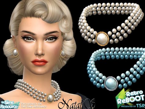 Sims 4 Pearl Necklace, Sims Royal, Long Drop Necklace, Fern Necklace, Pearl Lariat Necklace, Droplet Earrings, Bones Bracelet, Free Sims, Horn Earrings