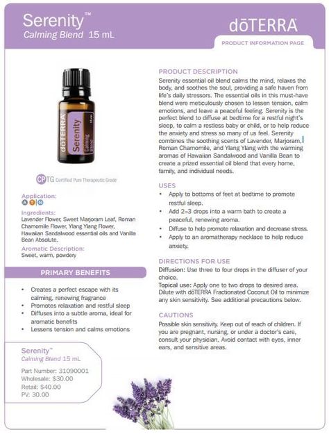 Lavender Peace in Australia Lavender Essential Oil Uses, Serenity Essential Oil, Doterra Serenity, Terra Essential Oils, Doterra Essential Oils Recipes, Clary Sage Essential Oil, Ginger Essential Oil, Ylang Ylang Essential Oil, Sage Essential Oil