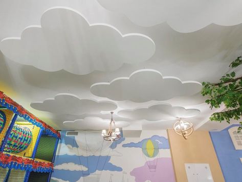 Playroom Ceiling, Ceiling Clouds, Ceiling System, Acoustic Solutions, Acoustic Panels, Baby Boy Nurseries, Boy Nursery, This Is Us, Nursery