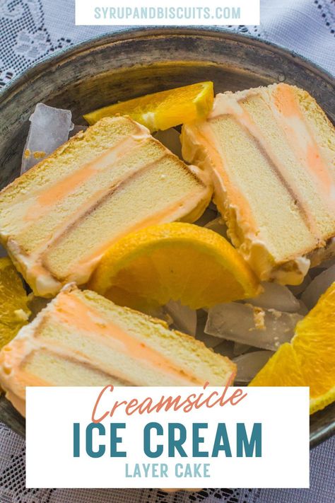 Butter Pound Cake, Orange Pound Cake, Lemon And Coconut Cake, Frozen Dessert Recipe, Ice Cream Floats, Ice Cream Day, Easy Ice Cream, Orange Sherbet, Southern Food