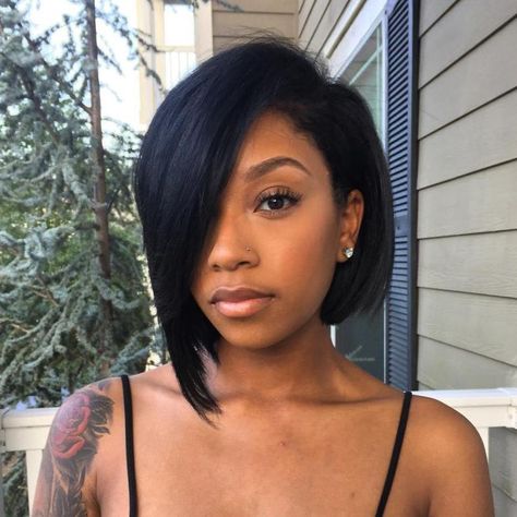 Black Hair, Hairstyles, Tattoos, Hair, Black