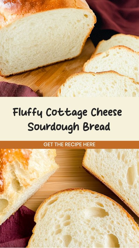 Indulge in the goodness of homemade sourdough bread with a twist by adding creamy cottage cheese to the mix. Elevate your bread-making game with this unique recipe that promises a delightful blend of flavors and textures. Whether you're a seasoned baker or just starting out, this cottage cheese sourdough bread is sure to impress your taste buds and bring warmth to your kitchen. Give it a try and let the heavenly aroma fill your home!  Ingredients 185 g cottage cheese (¾ cup) 185 g egg whites (¾ Cottage Cheese Dill Bread, Cottage Cheese Recipes For People Who Hate Cottage Cheese, Cottage Cheese Hawaiian Rolls, Cottage Cheese Sourdough, Keto Bread With Cottage Cheese, Cottage Cheese In Soup, Sourdough Cheese Bread Recipe, Cottage Cheese Scones, Egg White And Cottage Cheese Bread