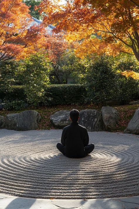 "🧘‍♂️🍃 Find your zen in a serene Japanese Zen Garden. Experience tranquility and peace in nature's embrace. 🌿🕉️ #ZenGarden #Meditation #PeacefulRetreat" Walking Meditation Garden, Japanese Meditation, Zen Nature, Zen Aesthetic, Japanese Zen Garden, Walking Meditation, Meditation Garden, Japanese Zen, Landscape Mode