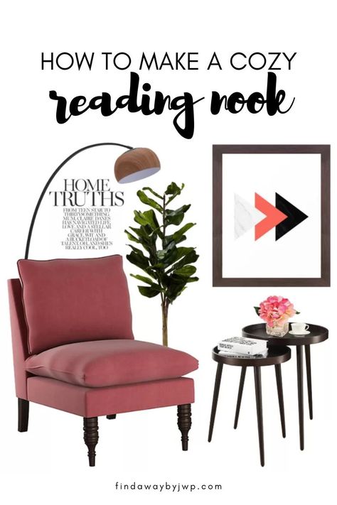 Whether a nearby window or not, a floor lamp or a desk lamp that can be used as a table lamp, will offer the right lighting conditions for our cozy reading nook Nook Decor Ideas, Reading Nook Light, Reading Nook Decor, Podcast Setup, Nook Decor, Nook Ideas, Cool Floor Lamps, Book Nook, Cozy Reading Nook