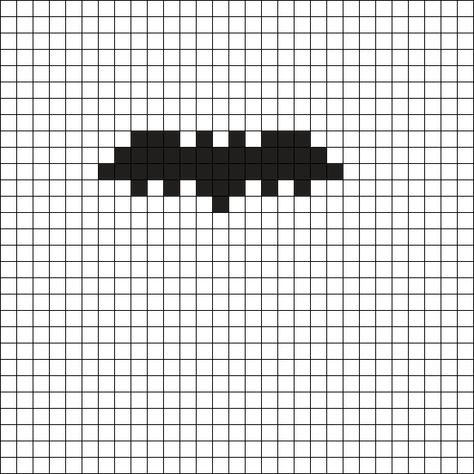 Bat Bead Pattern, Small Bead Patterns, Easy Pixel Art Small Halloween, Bat Perler Bead Pattern, Perler Bead Bat, Simple Pixel Art Small, Bat Pixel Art, Pixel Art Tiny, Small Perlers