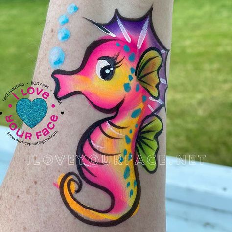 Narwhal Face Paint, Dolphin Face Paint, Horse Face Paint, Kids Halloween Face, Festival Paint, Animal Face Paintings, Festival Face Paint, Christmas Face Painting, Leg Painting